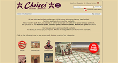 Desktop Screenshot of choicesquilts.com